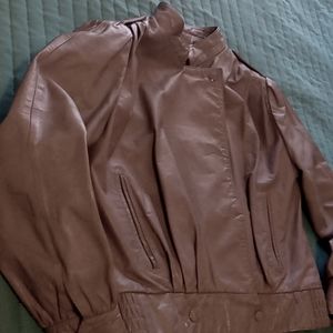 Vintage Avant Garde Grey Leather Jacket